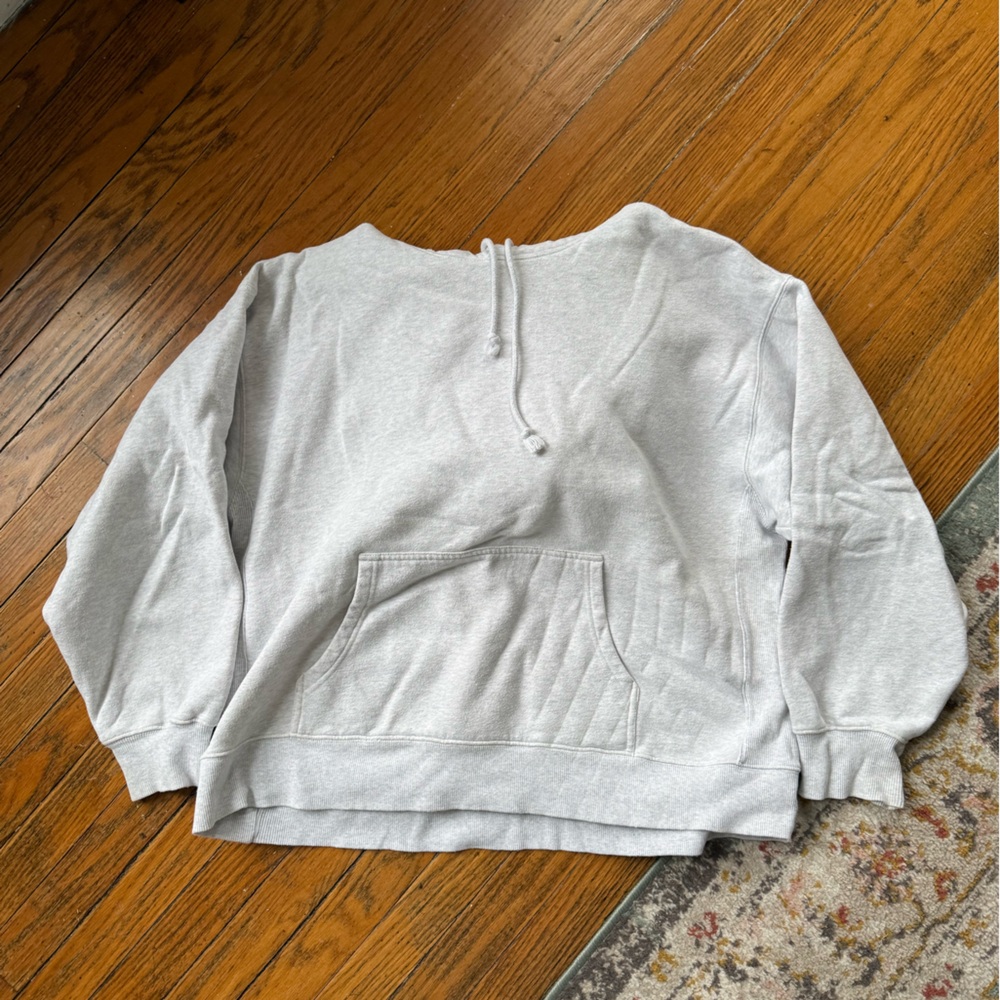 TNA CozyAF Fleece Hoodie in Light Gray